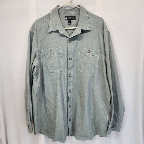 Duluth Teading Co Alaskan Hard Gear Button-up Long-Sleeve Men's Size XL J5 - Picture 2 of 10